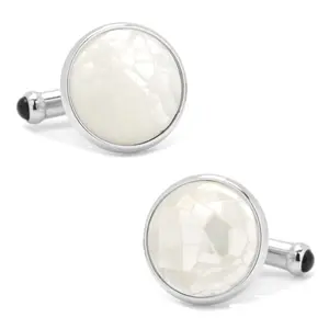 Sterling Mosaic Mother of Pearl Cufflinks