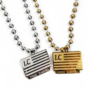 Vmess Iyoo Carte Gold & Sliver Pendant Necklace