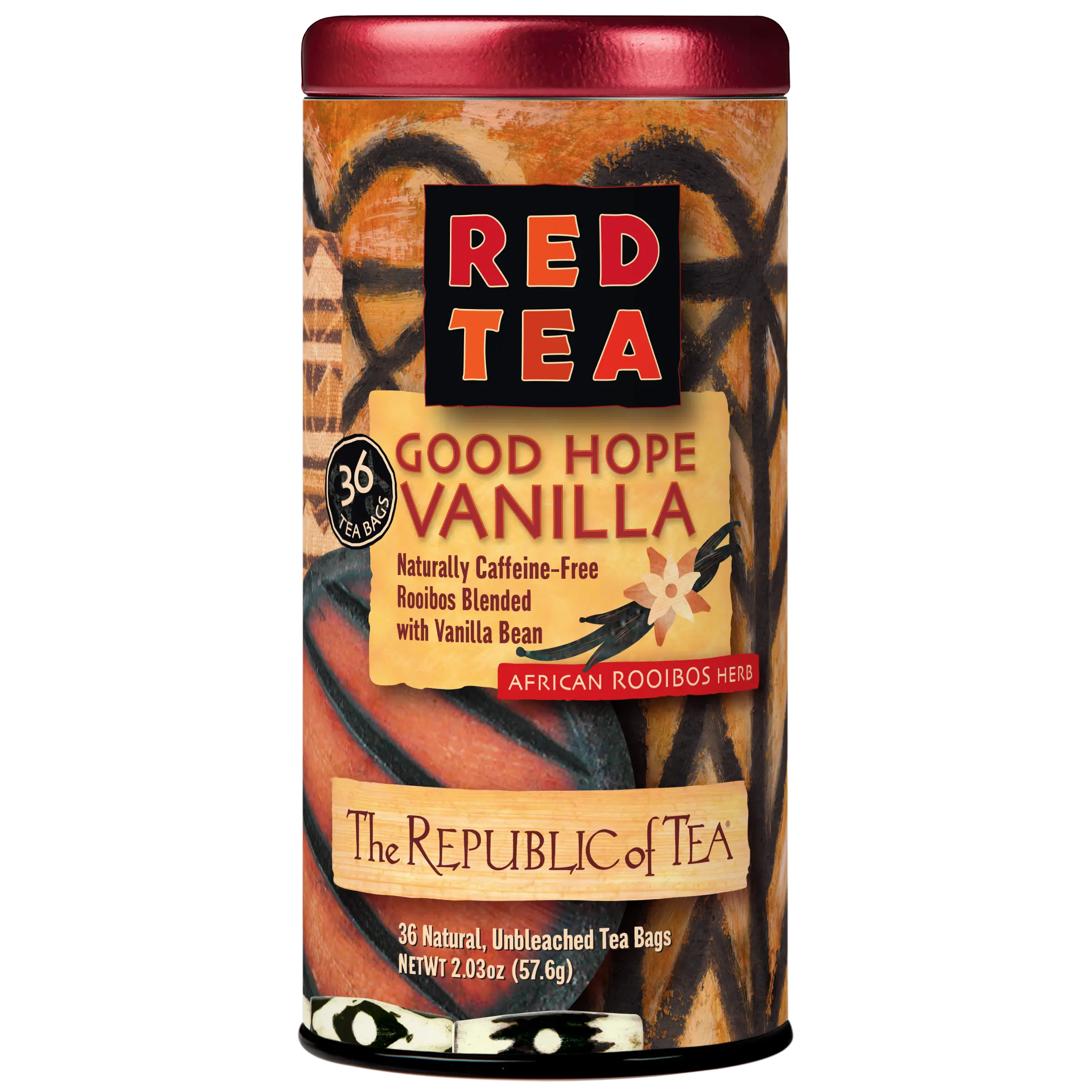 The Republic of Tea-Good Hope Vanilla Herbal Red Tea, 36 Tea Bags, Naturally Caffeine-Free African Rooibos