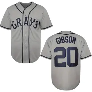 Men's #20 Josh Gibson Homestead Black Grays Baseball Jersey Stitched Black Gray Classic Fit