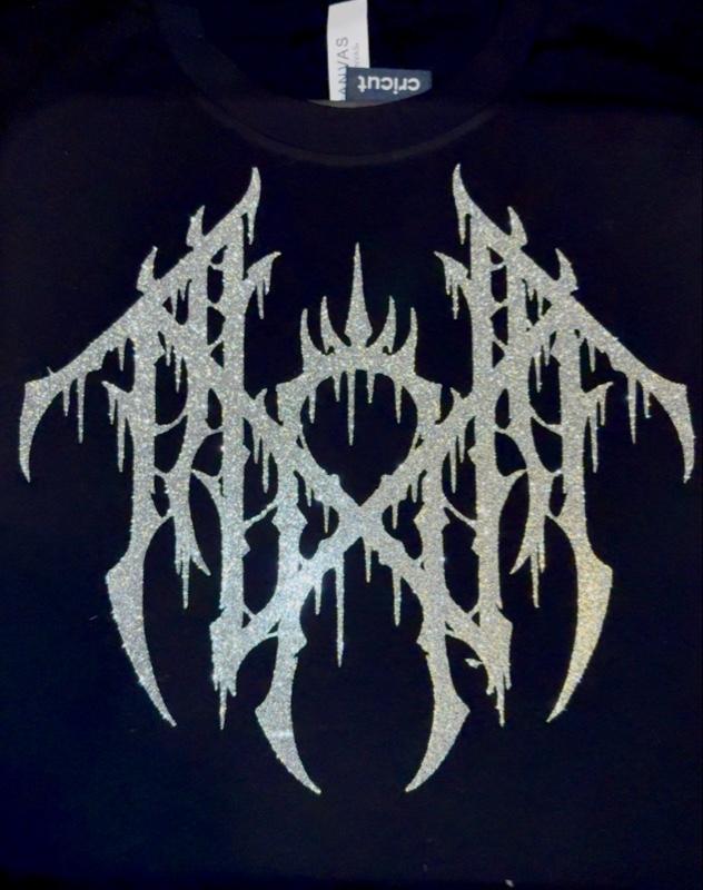 Unisex silver sparkle Sleep Token inspired Tshirt for men or women available in sizes from S-3XL