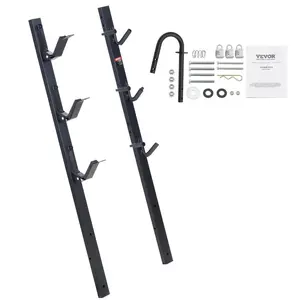 VEVOR Trimmer Rack, 3 Place Weeder Trimmer Rack, Locking Trim Holder Landscape Trailer Rack Carrier Mount on Open Pickup/Trailer Enclosed Trailers, Pair