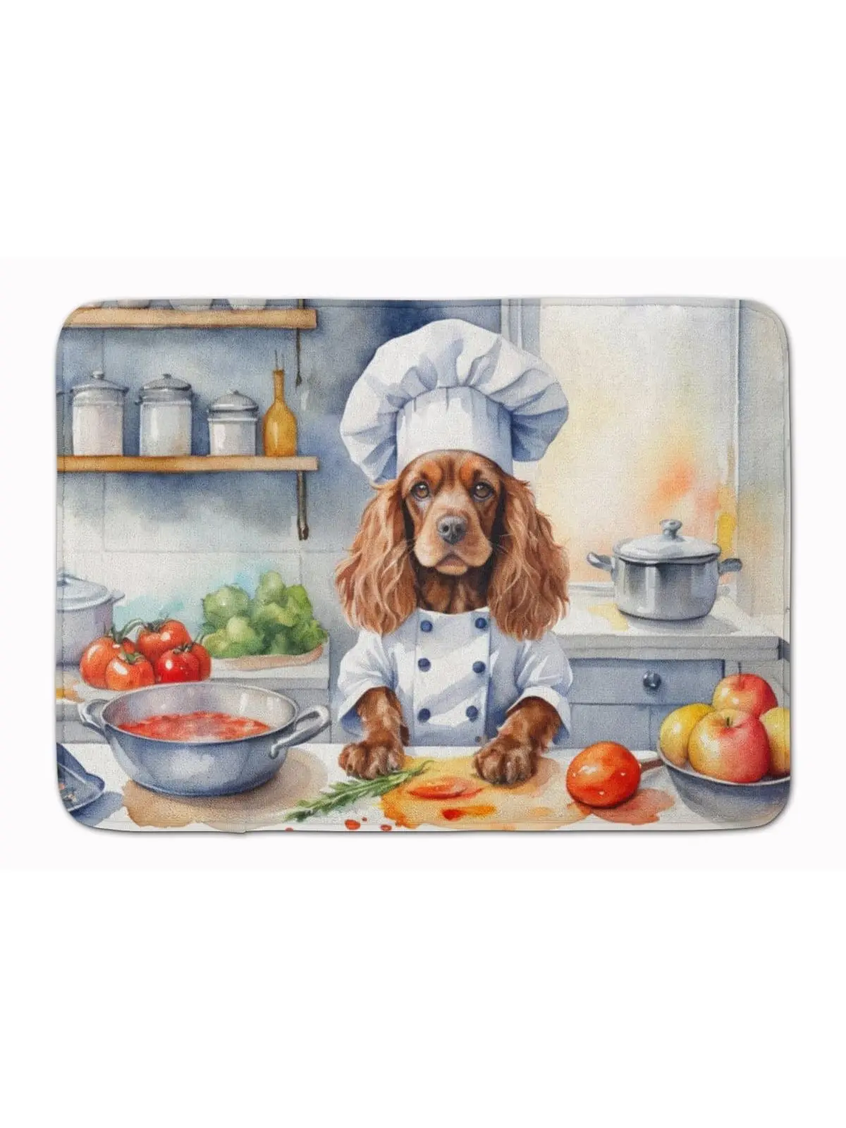 Carolines Treasures DAC6234RUG 19 x 27 in. Cocker Spaniel The Chef Memory Foam Kitchen Mat