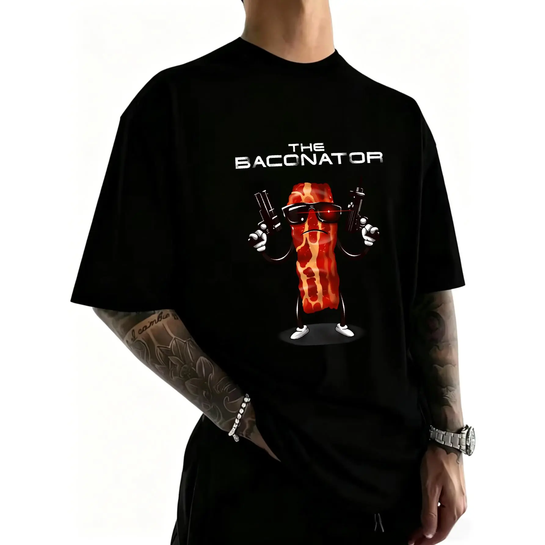 Cotton Vintage Baconator - Bacon Meat Food Breakfast Men And Women T-Shirt