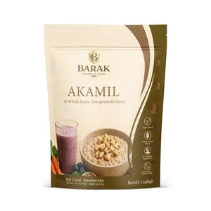 Barak Akamil 10-Ingredient Multi-Grain Blend for Porridge & Smoothie Mix Energy Blend Family Nutrition Plant-Based Whole Grains No Additives Natural Fiber Taffy