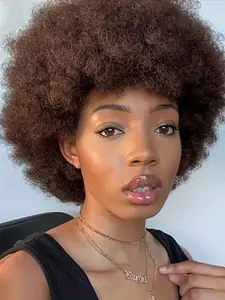 Afro Wigs for Women Fluffy Wigs Human Hair Short Afro Kinky Curly Wig Natural Black Afro Wigs