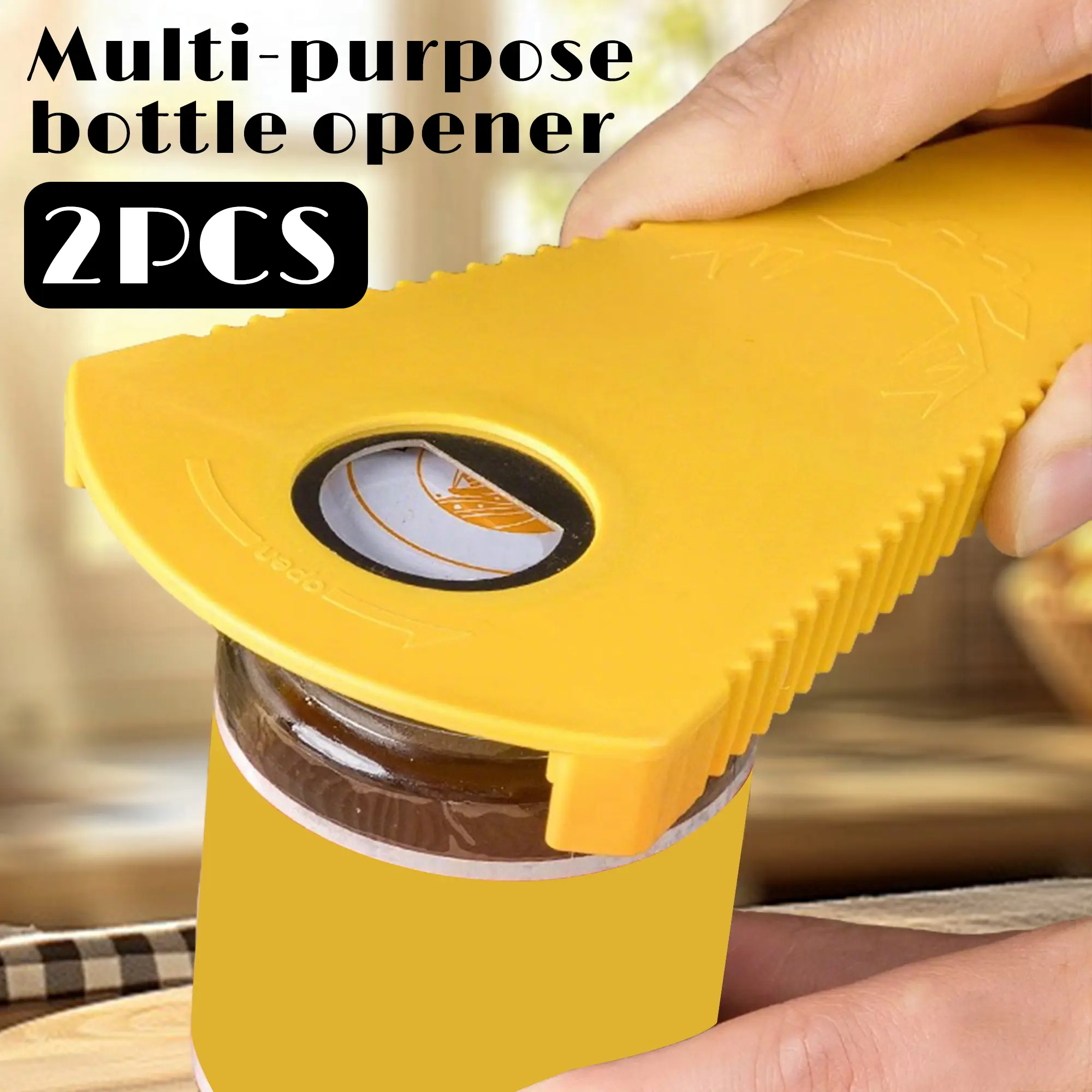 2 Counts Jar and Bottle Opener, Reliable Can Lid Gripper Pad for Weak Hands Kitchen Gadgets Universal Compatibility