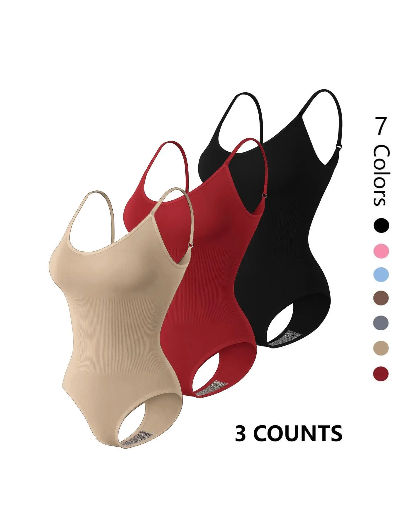 Women's Solid Color Seamless Shapewear Bodysuit, Firm Tummy Control Butt Lifting Shaper, Women's Shapewear for Daily Wear, Body Sculpting Compression, Body Shapers