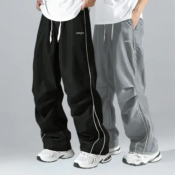 2-Pack Men's Casual Pants, Loose Sweatpants, Streetwear, Comfort Design