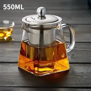 Glass Teapot with Infuser Tea Set Kettle Maker Infusers Jug Teaware Kitchen Dining Bar Home Tea Kit Glass Teapot Samovar Does not apply