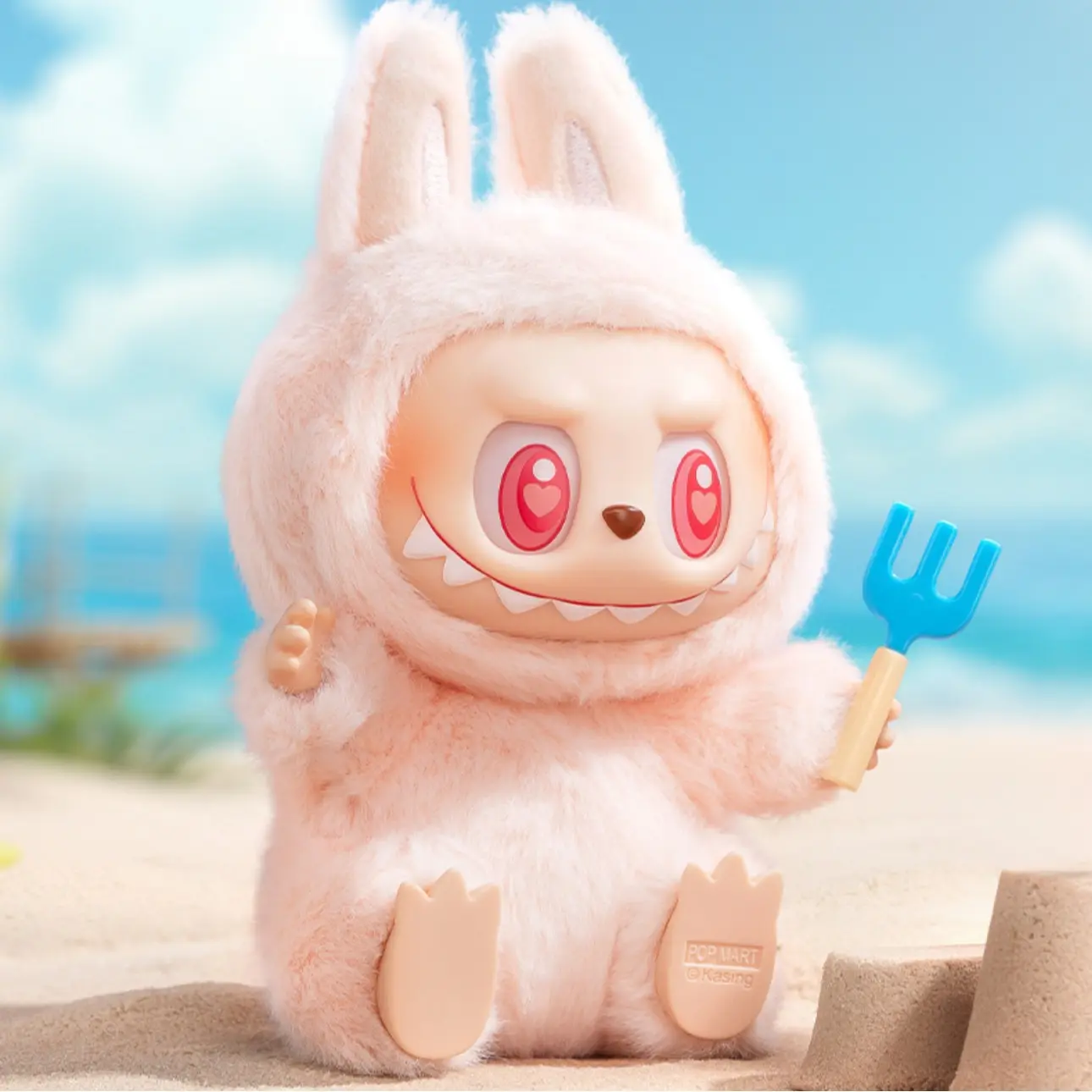 POP MART  Labubu V2 THE MONSTERS -Have a Seat Vinyl Plush Blind Box keychain collectible