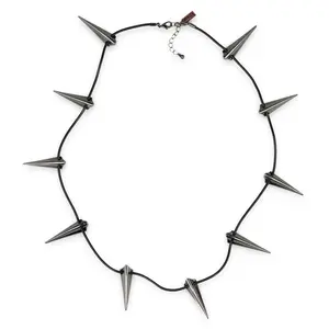 Marvel Black Panther Claw Necklace (10 Steel Claws, Leather Collar)