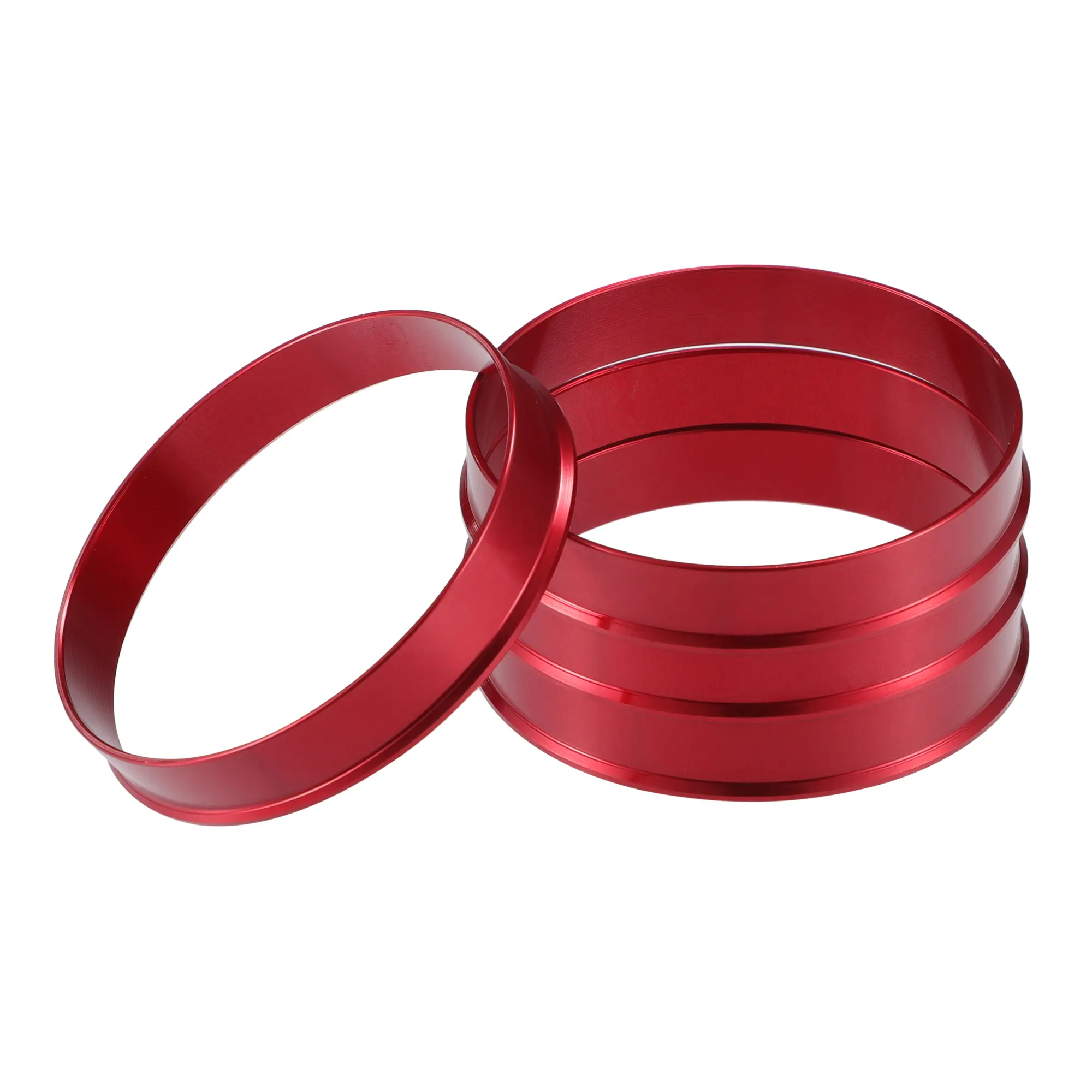 4pcs Car Hub Centric Rings Hub Centric Rings Wheel Bore Center Spacer Aluminum Alloy Red