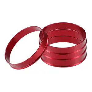 4pcs Car Hub Centric Rings Hub Centric Rings Wheel Bore Center Spacer Aluminum Alloy Red