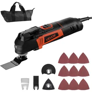 VEVOR Oscillating Tool Multitool, 2.2Amps 22, 000 OPM Electric Oscillating Multi Tool Kit Corded with 2.8 Oscillating Angle, 7PCS Saw Accessories for Cutting, Scraping, Sanding, Floor StrippingVEVOR Super Brand Day