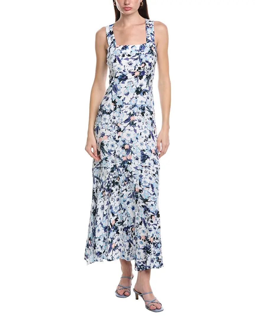 Vince Camuto Smocked Back Challis Maxi Dress