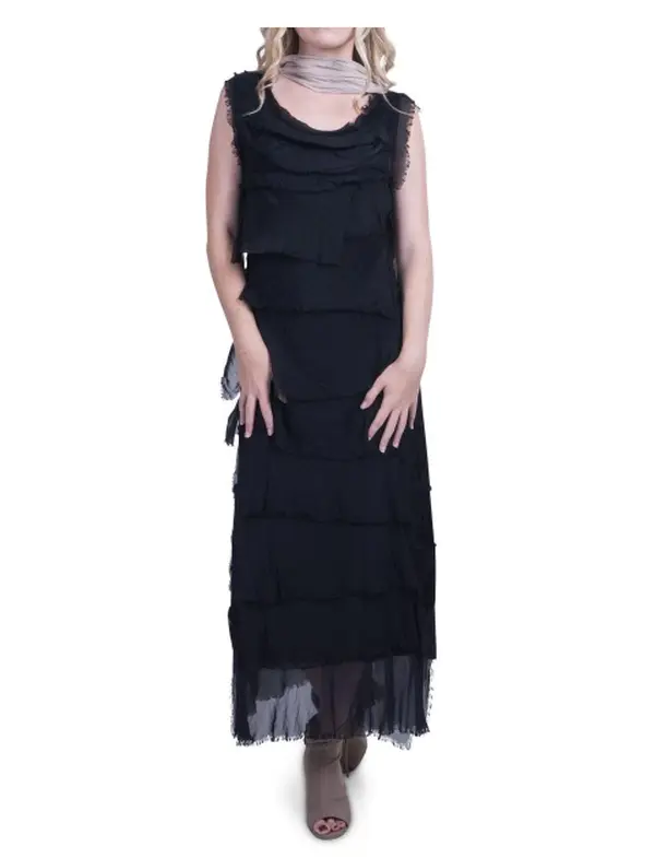 Maxi Italian Dress WIth Ruffles