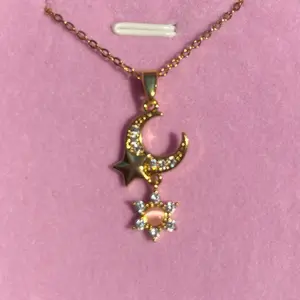 Shimmering Red Moon Necklace