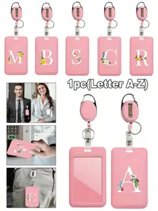 ID Card Holder with Retractable Scroll Clip, Anti-Theft Card Case, Thumb Slot Hard Plastic, Expandable ID Card Sleeve, Waterproof Medical Card Protector