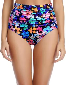 Won High Waisted Bikini Bottoms Tummy Control Swimsuit Bottoms Ruched Bathing Suit Bottom