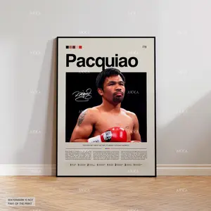 Manny Pacquiao Poster, Boxing Wall Art, Gym Boxing Print Décor