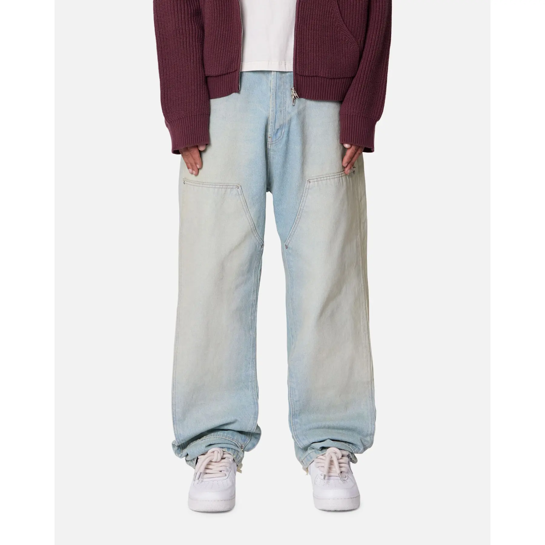 MNML Ultra Baggy Western Jeans Washed Blue