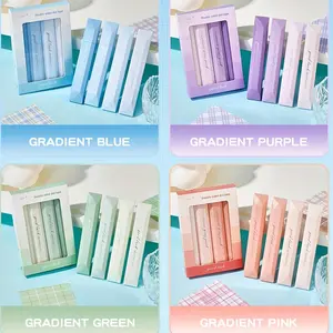 4-Pack Gradient Dual-Sided Glue Pens, Large Capacity, Durable Transparent Adhesive Sticks, Ideal for Crafts, DIY, Office Supplies, Weddings