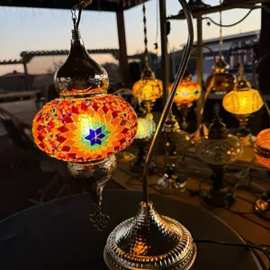 Swan Turkish Mosaic Table Lamp -Alev Design Multicolor