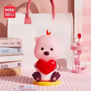 MINISO ZANMANG LOOPY Series Large LED Night Light - Cute Loopy Heart Design Table Lamp, Soft Glow Bedside Lamp for Kids Bedroom, Birthday Gift Home Decor