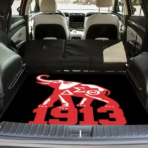 1pc Delta Sigma Theta 1913 AEO Elephant Pattern Trunk Mat - Non-Slip Polyester Liner for Cars, Adds Style & Protection, Spill Protection Mat | Vibrant Car Decor | Easyclean Material, Trunk Mat for Car, Car Interior Accessory