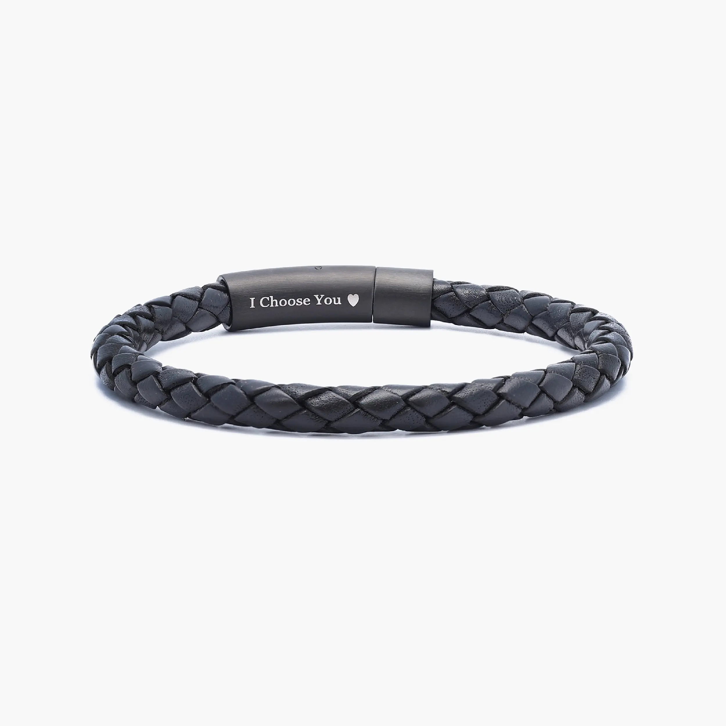 Personalized Leather Bracelet with Hidden Custom Message