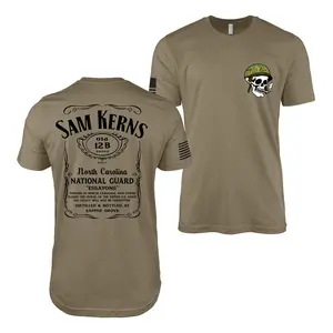 Sam Kerns North Carolina National Guard Tshirt - 12B MOS Combat Engineer Tee - Menswear Shortsleeve Crewneck T-Shirt