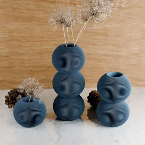 Muted BLUE "BUBBLE" Vase - Modern and Minimalist Design - Waterproof 3D Vase - Sustainably Made in the US | The Perfect Housewarming Gift