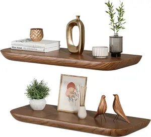 Rustic Floating Shelves Set of 3 Wooden Wall Shelves Farmhouse Home Decor