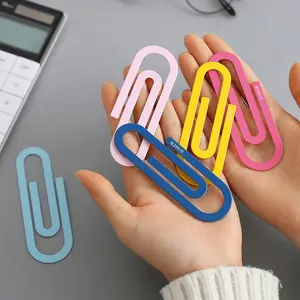 2/4/6/8pcs Cute Colorful Small Large Metal Paper Clip Bookmark Kawaii Stationery Paperclips Planner Clips Office School Supplies Lettering