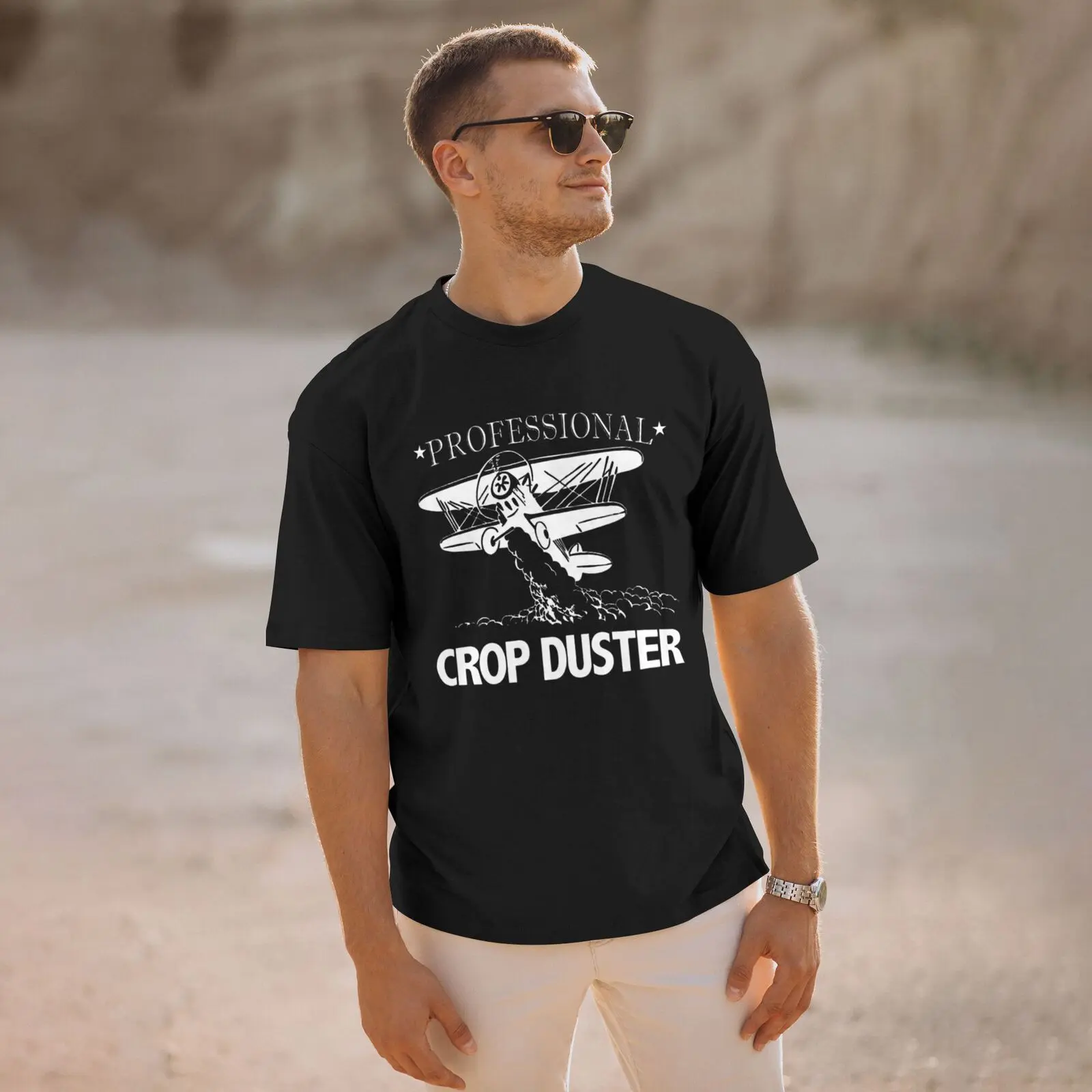 ​​​​​​Personalized customized Crop Duster men's 100% cotton casual comfortable round neck short-sleeved T-shirt quick-drying