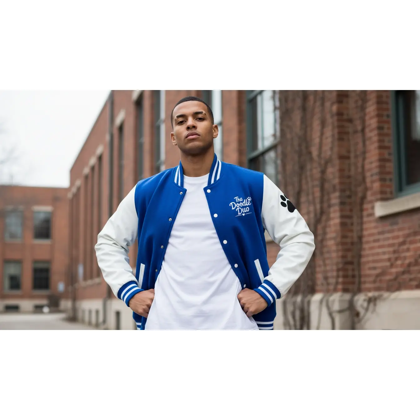 The Doodle Duo - Heavyweight letterman jacket