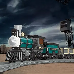 Train Building Block Set, Retro Train Series Building Toy, High-quality Blocks Set, Ideal Choice for Home Decoration, Creative Building Block