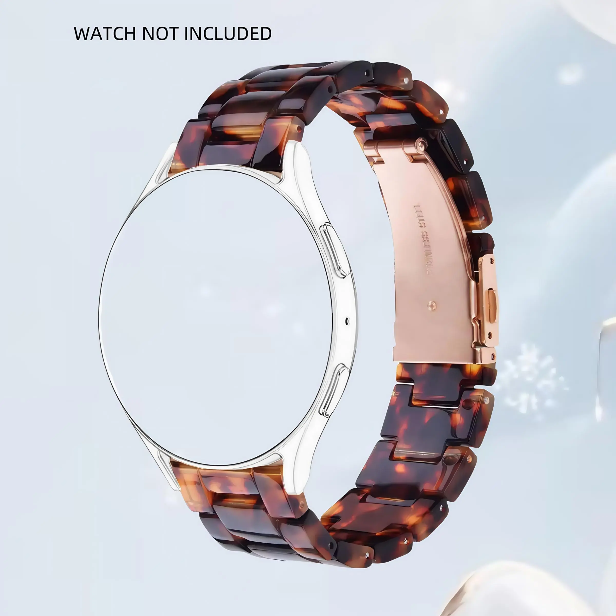 Resin, Lightweight Watch Band for Men & Women, Compatible with Galaxy Watch 7 6 5 4 40/44mm, 4 Classic 42/46mm, Watch 3 41mm, Active 2, Gear S2 Classic, Smart Watch Strap, Smartwatch Strap, Smart Watch Accessories