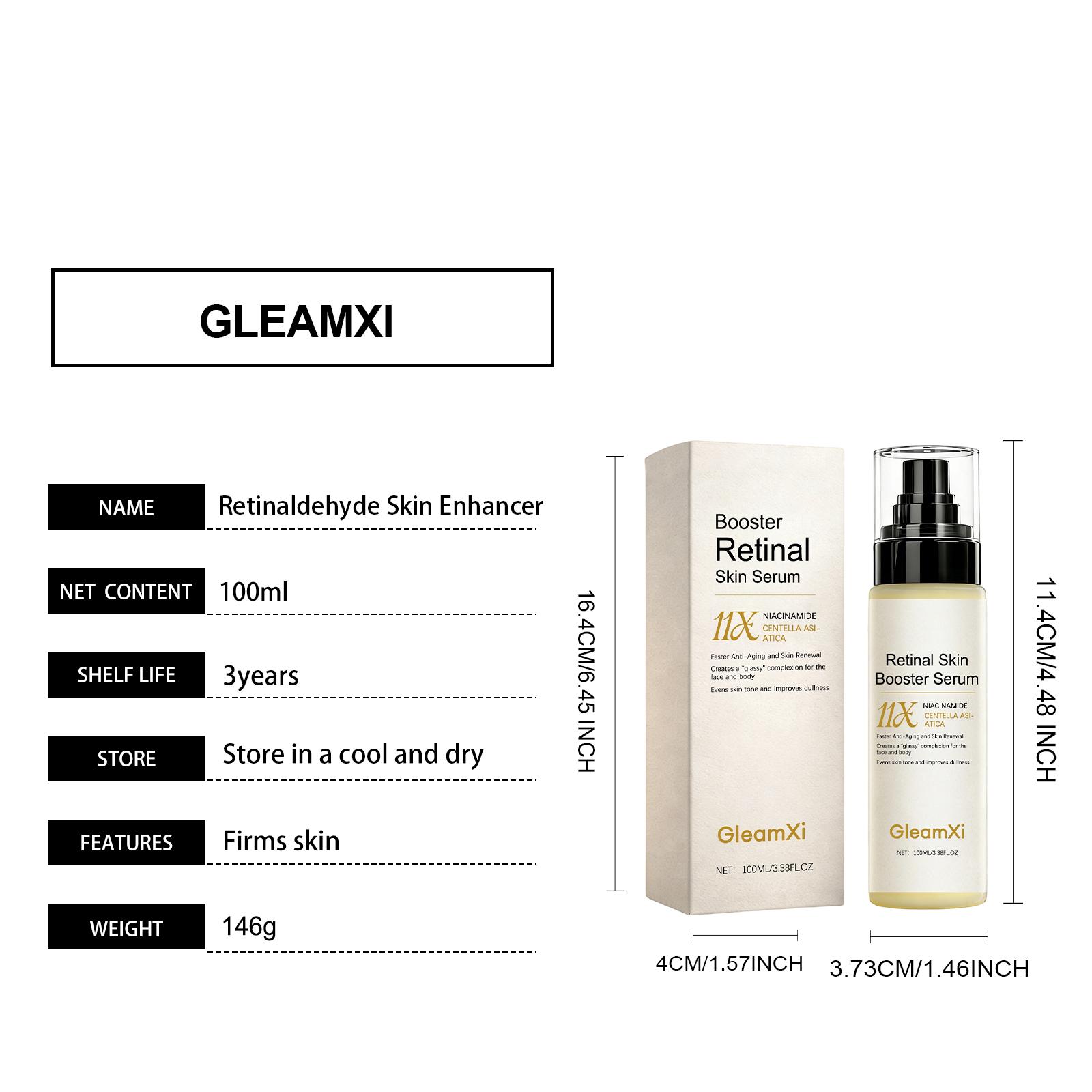 Retinal Skin Booster Serum Gentle Daily Retinol for Beginners Lightweight Anti-Aging Face and Body Serum with CICA Firming Smooth Texture Glass Skin Instant Lift