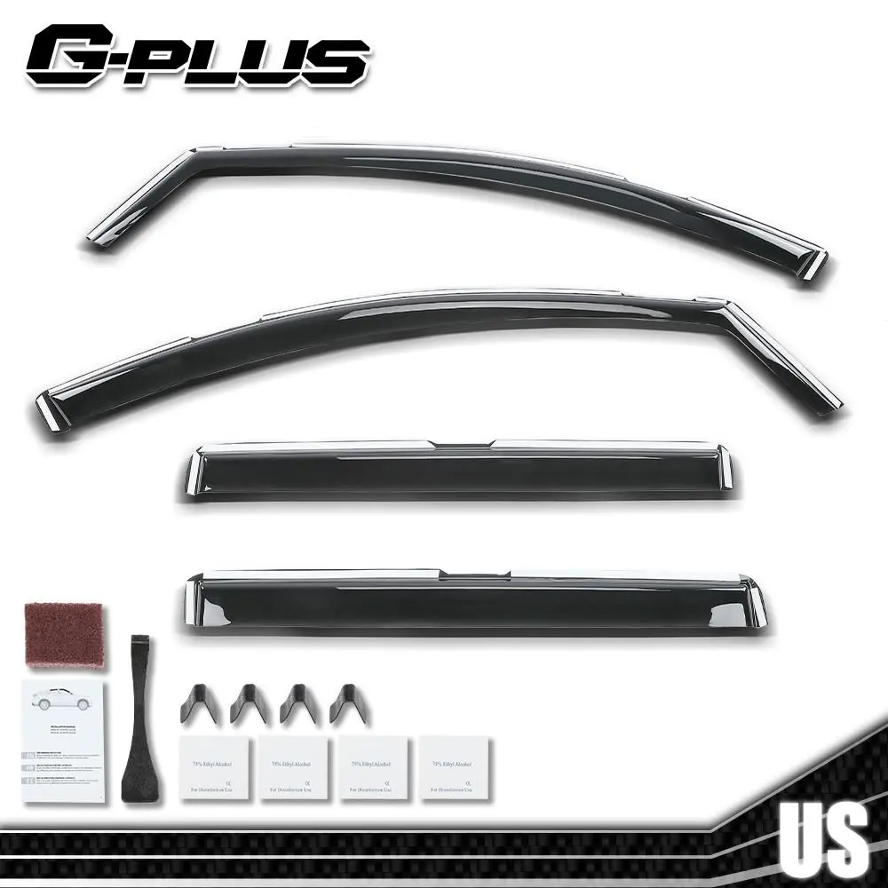 Fits GMC Terrain (2018–2024): window visors/rain guards for air vents, set of 4 pieces