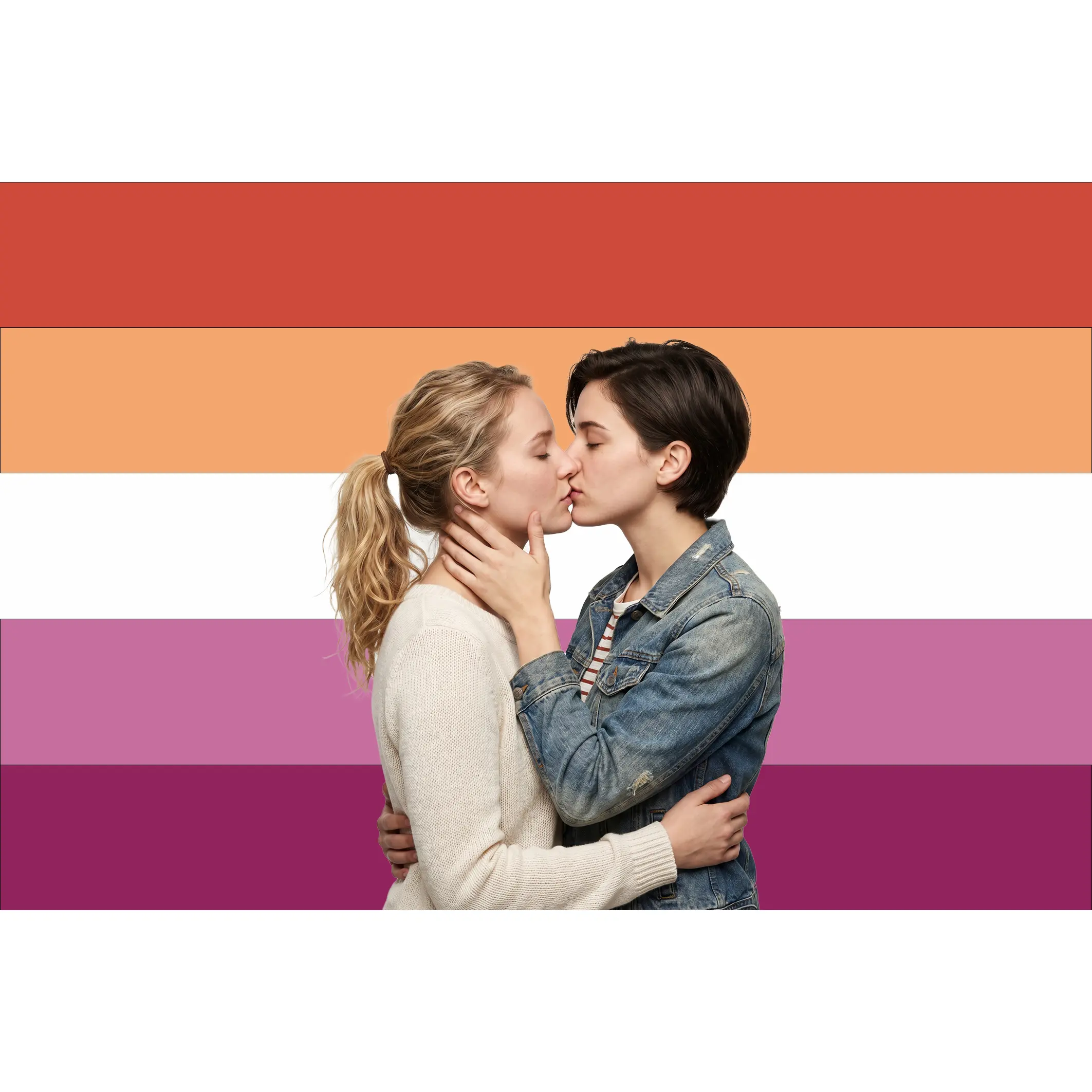 Personalized Lesbian Pride Flag Wall Hanging Tapestry - Unisex Rectangular Name Custom Decor, Sunset Photo Summervibes Aesthetic Accessory - Queer Bedroom Pride Month Home Supply
