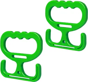 Grocery Bag Holder Carrier 2-Pack, Multi-Purpose Heavy Duty Plastic Bag Holder Each Handle Holds Up to 80lbs, Comfortable Grip for Carrying Shopping Bags, Buckets & More