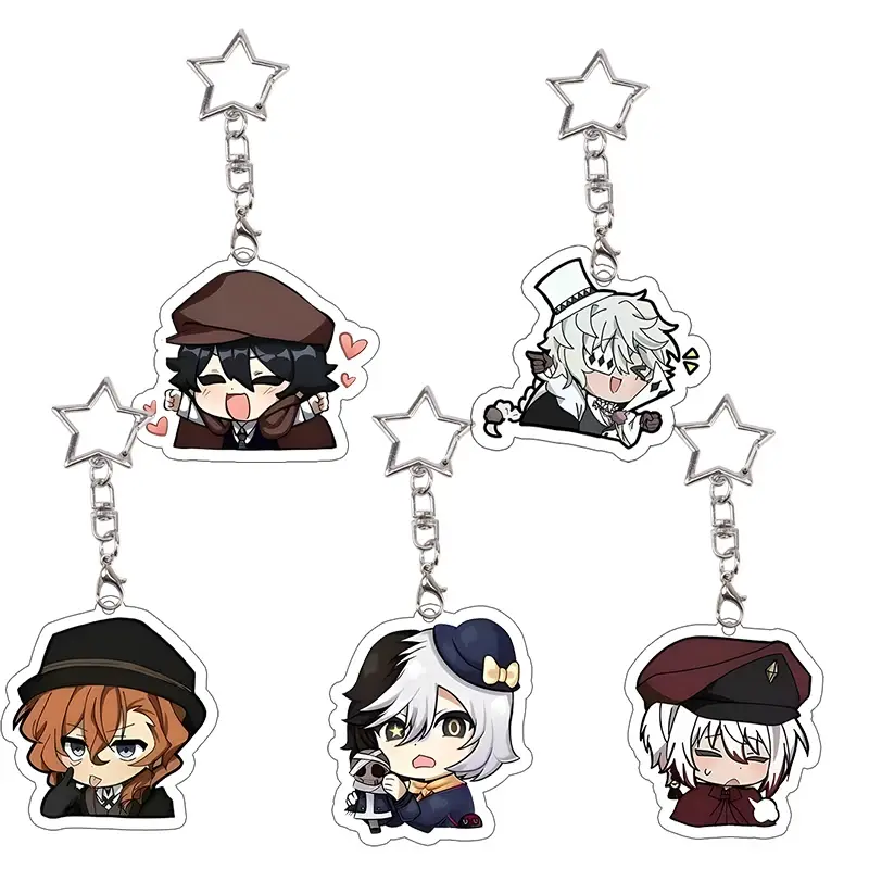 Bungo Stray Dogs Acrylic Keychain, Ranpo Chuuya Gogol Sigma Keychain, Gift