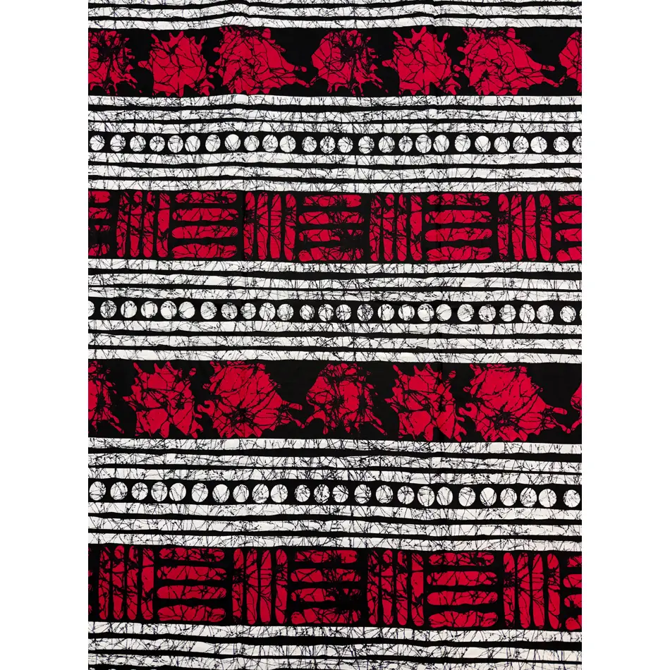 African Ankara Wax Print Batik Fabric - Vibrant Black, White, Fuchsia Pink Textile for Dresses, Clothes, Cultural Events, Weddings