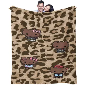 Hello Kitty Pattern, a Soft, Warm And Lightweight Plush Blanket Suitable For Beds, Sofas, Cars, Room Decorations, And As a Moving Or Holiday Gift