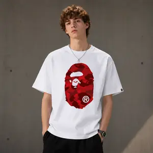 BAPE Color Camo Big Ape Head Tee 'White/Red'