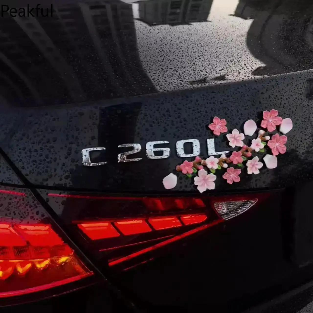 16Pcs 3D Cantaloupe Flower Car Stickers, Trending Plum Blossom Floral Vinyl Decals, Seamless Waterproof Cartoon Flower DIY Ornaments, vivid stereo shape & strong adhesive feature, ideal for car exterior decor, wedding scene layout, festive adornment