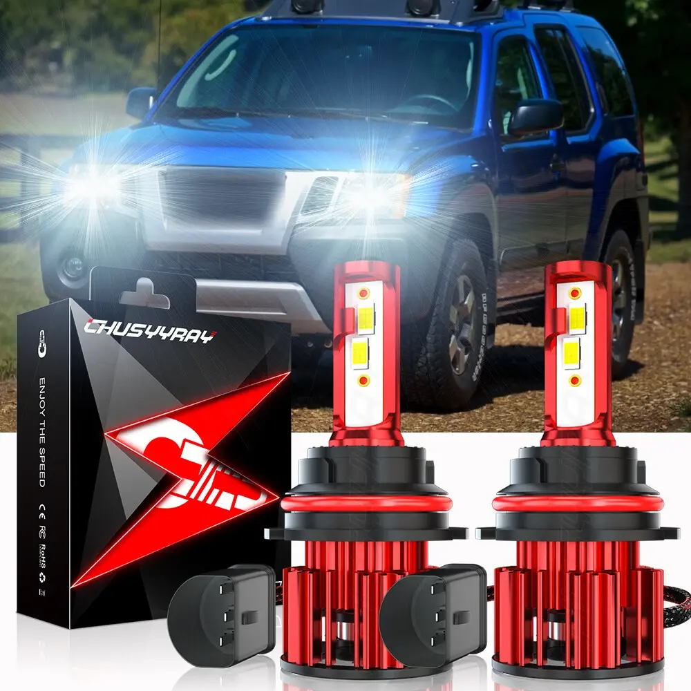 For Nissan Xterra 2002 2003 2004 2005 2006 2007 2008 2009 2010 2011 2012 2013 2014 2015 9007 HB5 LED Headlight Hi/Low Bulb Super Bright