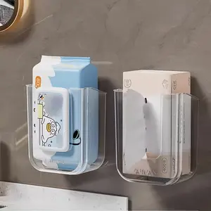 Large-capacity space-saving wall-mounted wet wipe holder - self-adhesive bathroom organizer, Bathroom Accessories Organizer, bathroom accessory, easy to install without tools, holds multiple wet wipes, suitable for homes, offices, restaurants